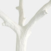 Global Views White Faux Bois Side Table - White Iron & Marble