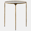 Global Views Hunter Side Table - Antique Gold
