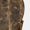 Global Views Pinkered Side Table - Emperador Marble