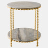 Global Views Pinkered Side Table - Pistachio Mist