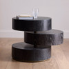 Global Views Pivot Side Table - Ebony Cerused