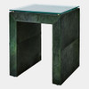 Global Views Posh Side Table - Hair-On-Hide Green