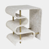 Global Views Traverse Side Table - White