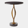 Global Views Pod Accent Table - Antique Gold