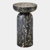 Global Views Tumble Accent Table - Golden Portoro Marble 