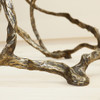 Global Views Twistwood Accent Table - Antique Brass