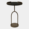 Global Views Wishbone Accent Table - Black Granite