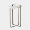 Global Views Edit Table - Gunmetal & White Honed Marble
