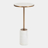 Global Views Flummox Short Cored Marble Table - Bronze