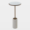 Global Views Flummox Short Cored Marble Table - Bronze