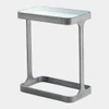 Global Views Saddle Table - Natural Iron & Clear Glass