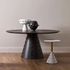 Global Views Spheres Center Table - Ebony Cerused Oak