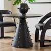 Global Views Spheres Center Table - Ebony Cerused Oak