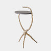 Global Views Sprig Table - Brass & Black Honed Marble