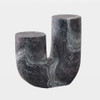 Global Views Stentorian Marble Tube Table - Black