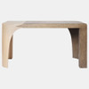 Global Views Surfrider Table - Gray & White Waxed Oak