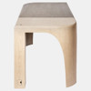 Global Views Surfrider Table - Gray & White Waxed Oak