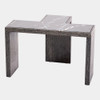 Global Views T-Flex Table - Black Cerused Oak & Marble