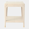 Global Views Tiburtina End Table - Mist Leather