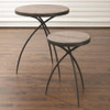 Global Views Tripod Table with Gray Marble Top