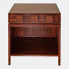 Global Views Trousdale Quad Block Bedside Table - Zebrawood