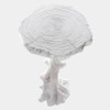 Global Views Faux Bois Table - White Plaster