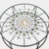 Global Views Soleil Coffee Table - Brass Plated & Gunmetal Iron with Glass