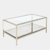 Global Views Stud Coffee Table - Silver Leaf