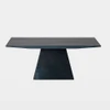Global Views Aero Cocktail Table - Black Leathered Marble