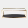 Global Views Camber Cocktail Table - Brass & Black Marble
