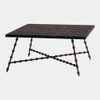 Global Views Elder Cocktail Table - Bronze & Black Marble