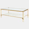 Global Views Medford Cocktail Table - Brass