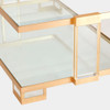 Global Views Rahling Cocktail Table - Brass & Glass