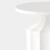 Global Views Flirt Drink Table - Satin Ivory Cast Aluminum