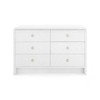Villa & House Bryant Linen Extra Large 6-Drawer Dresser Chiffon White