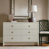 Villa & House Bryant Linen Extra Large 6-Drawer Dresser Chiffon White