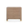 Villa & House Camden 3-Drawer Side Table Flax Brown