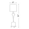 Lucas +  McKearn Pompadour X 31" Table Lamp in Gold and Silver