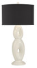Thumprints Loop 32" White Glaze Table Lamp with Black Shade