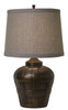 Thumprints Ashbury 23" Antique Bronze Table Lamp with Tan Shade
