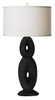 Thumprints Loop Black 32" Table Lamp with White Shade