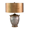  Lucas + McKearn Jackson 1 Light Table Lamp in Gold and Distressed Silver