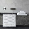 White Linen Waffle Bath Rug By Graccioza 