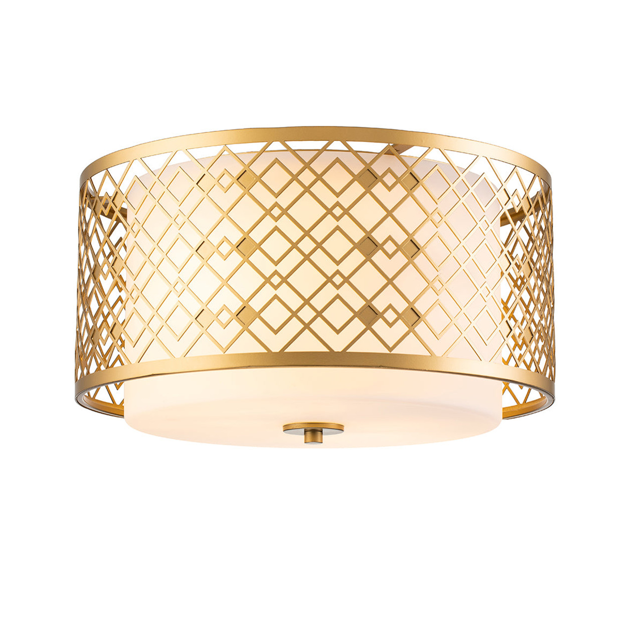 Ziggy Flush Mount in Lacquered Gold By Lucas + McKearn