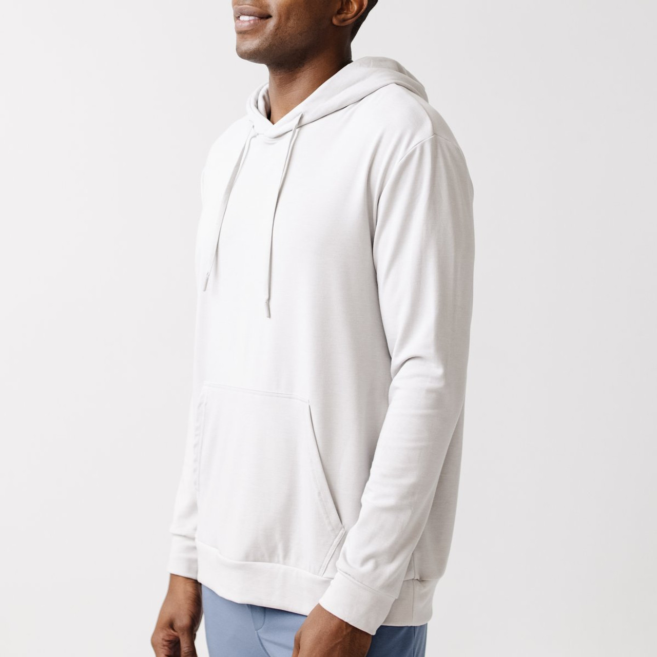 Cozy Men's Ultra-Soft Bamboo Hoodie - Light Grey | Travisdavid