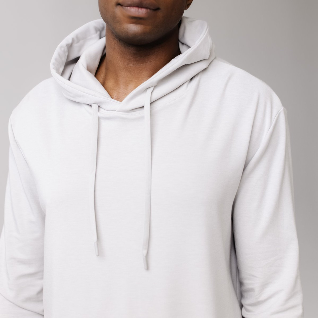 Cozy Men's Ultra-Soft Bamboo Hoodie - Light Grey | Travisdavid