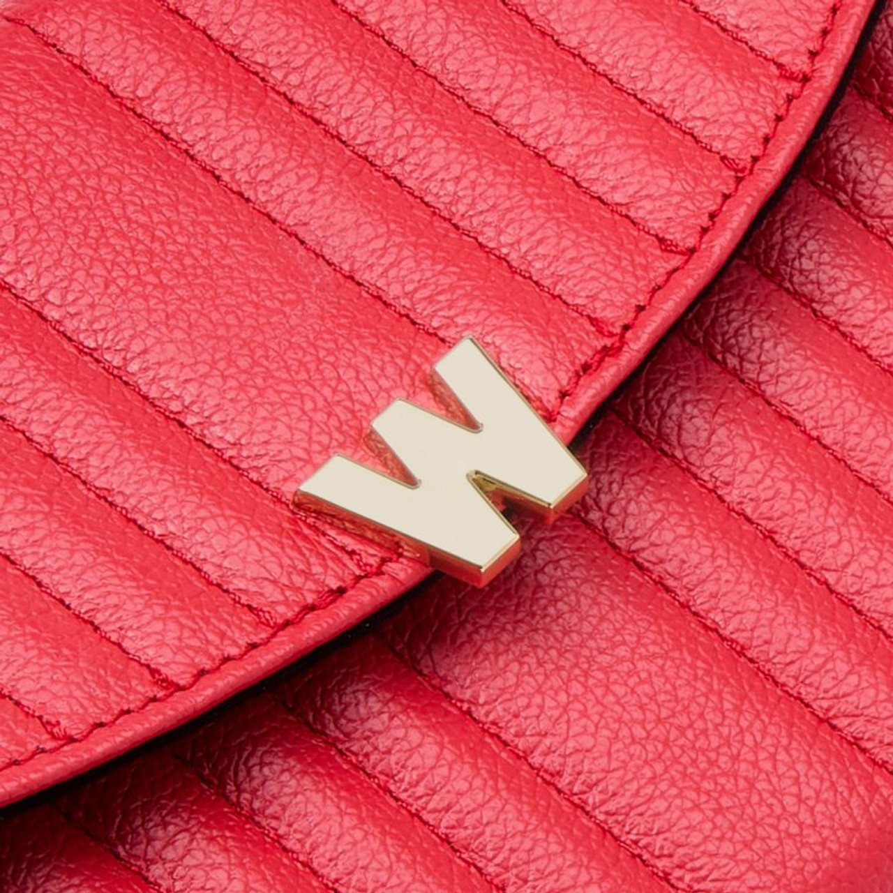 Red leather M crossbody bag