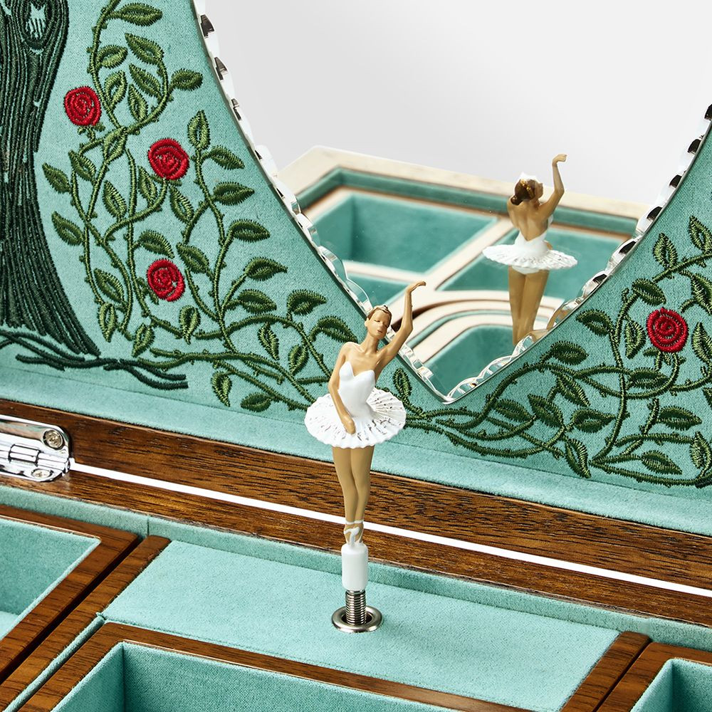 WOLF Ballet Musical Jewellery Box - Sleeping Beauty Walnut Wood