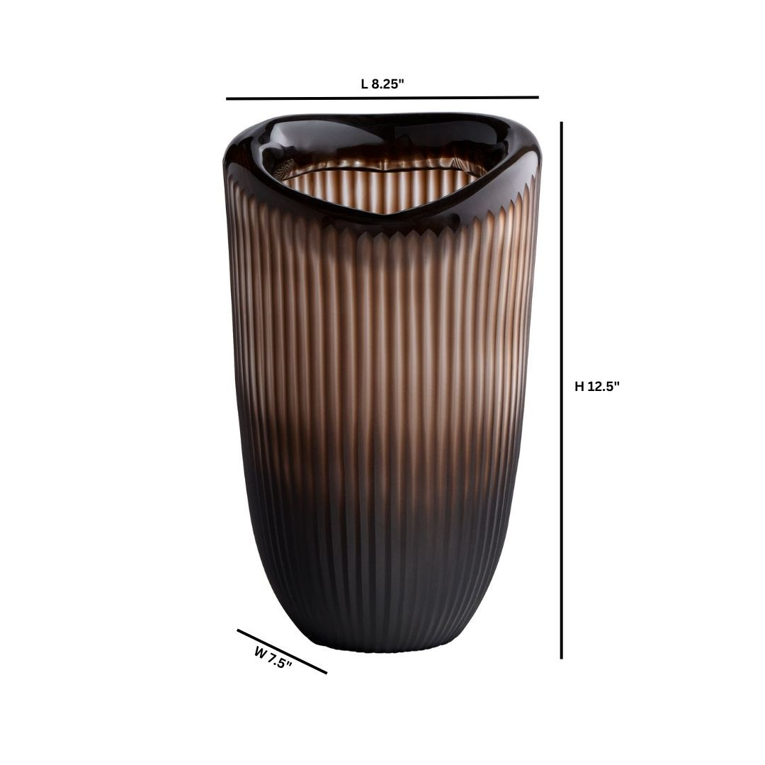 Large Cacao Vase in Brown - Thumbnail 5