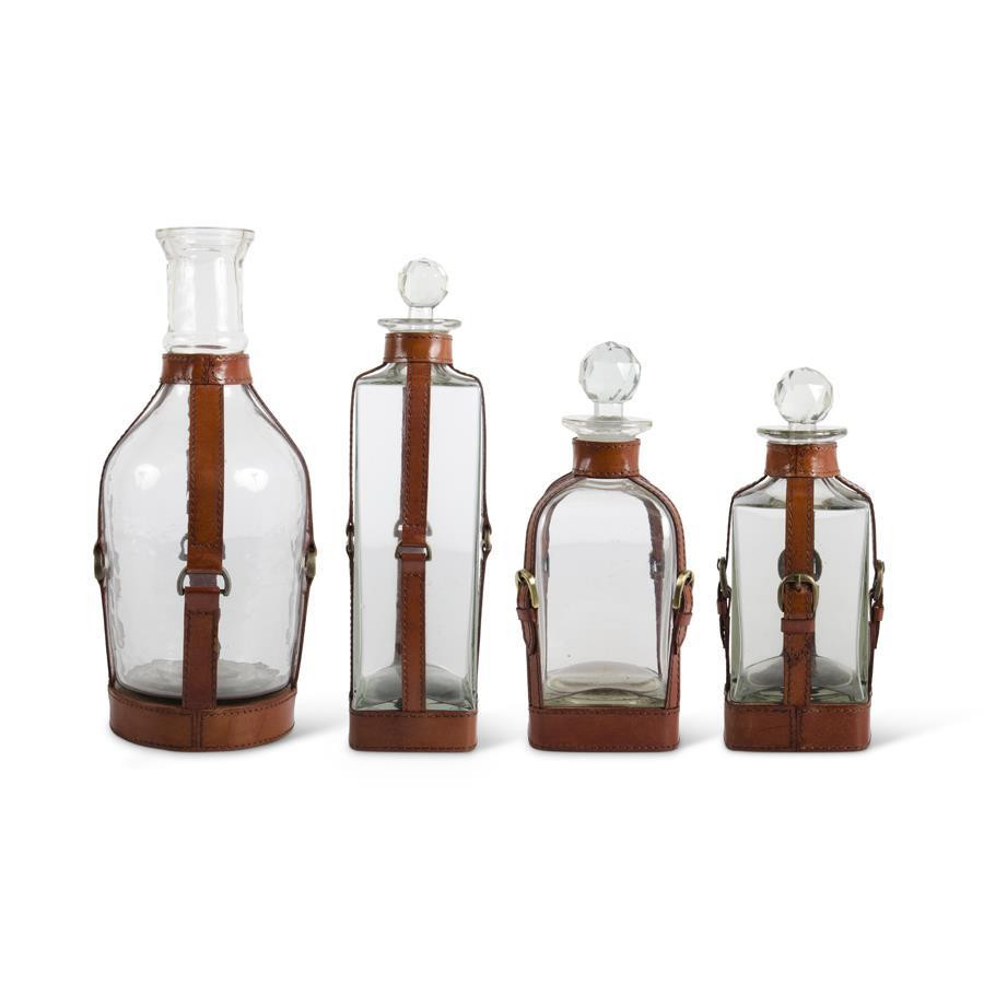 Set of 4 Glass Decanters
